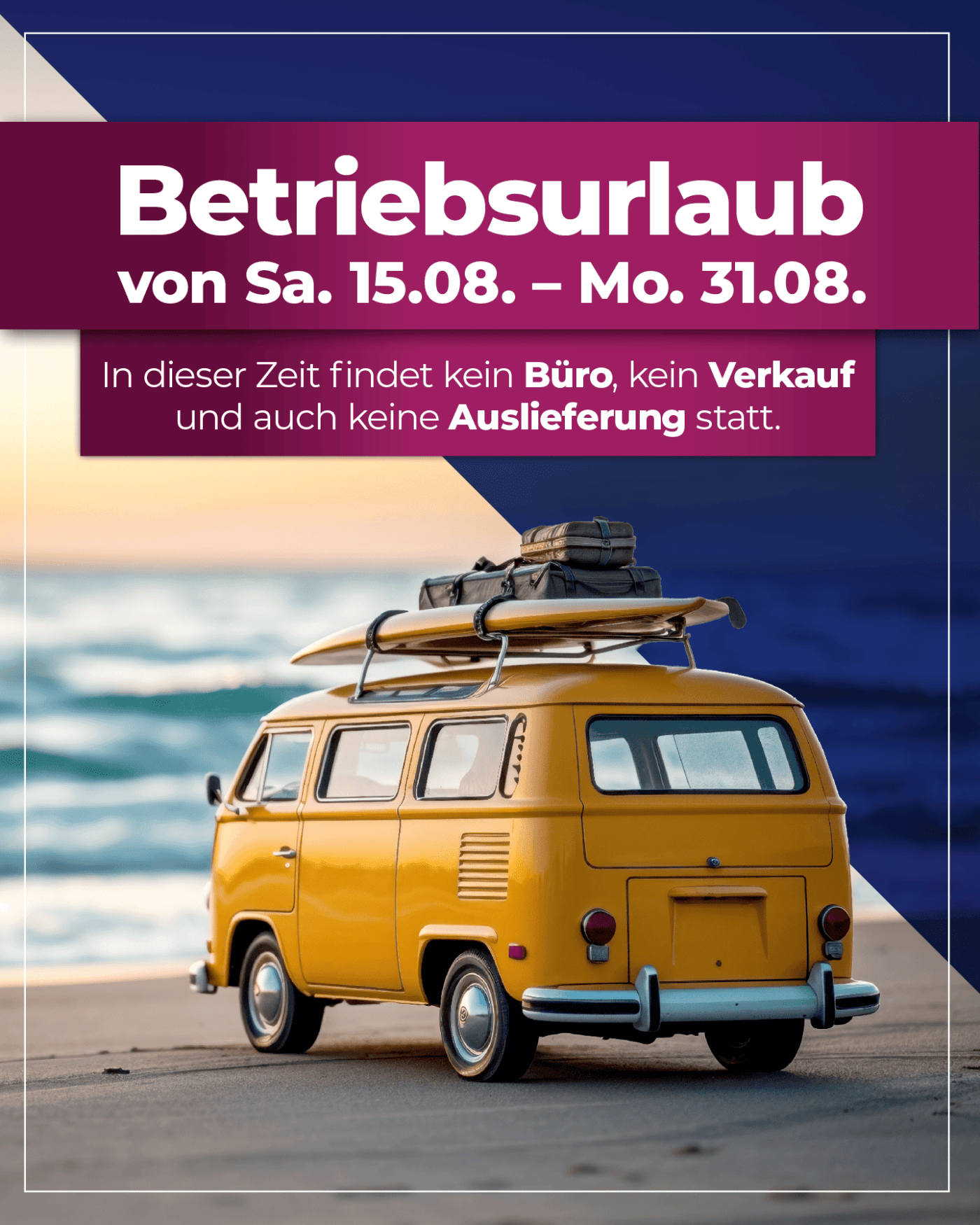 Luetzenkirchen Betriebsurlaub Pop up Homepage 26 08 2
